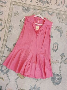Free People Hot Pink Naomi Mini Dress